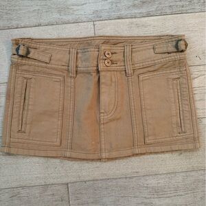 Brandy Melville Tan Mini Skirt with Pockets
